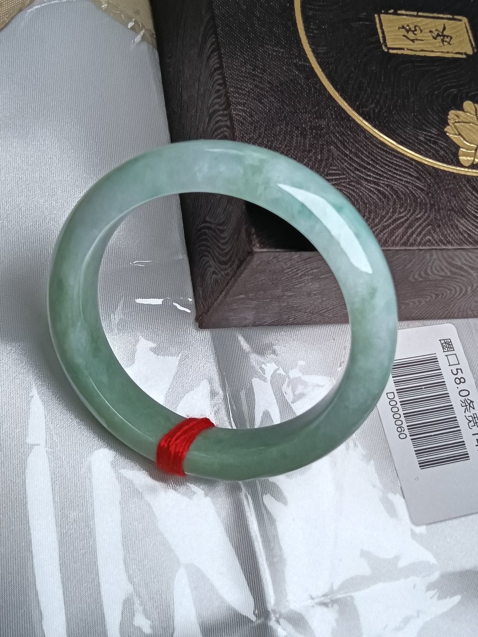 Full Apple Green Even color Nature Type - A Jadeite Bangles (Size:58mm) - Jadeite Ding