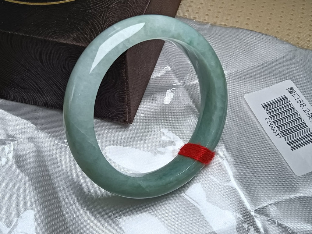Full Apple Green Even color Nature Type - A Jadeite Bangles (Size:58mm) - Jadeite Ding