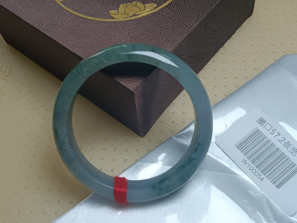 Full Green Burmese JGIA Certified Jadeite Bangle (Size:56 - 58mm) W054 - Jadeite Ding