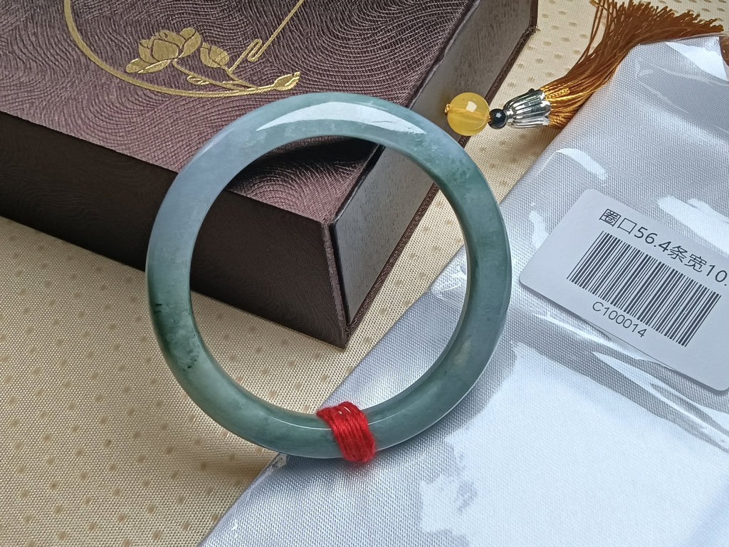 Green & Lavendar Burmese JGIA Certified Jadeite Bangle (Size:56 - 57mm) C014 - Jadeite Ding
