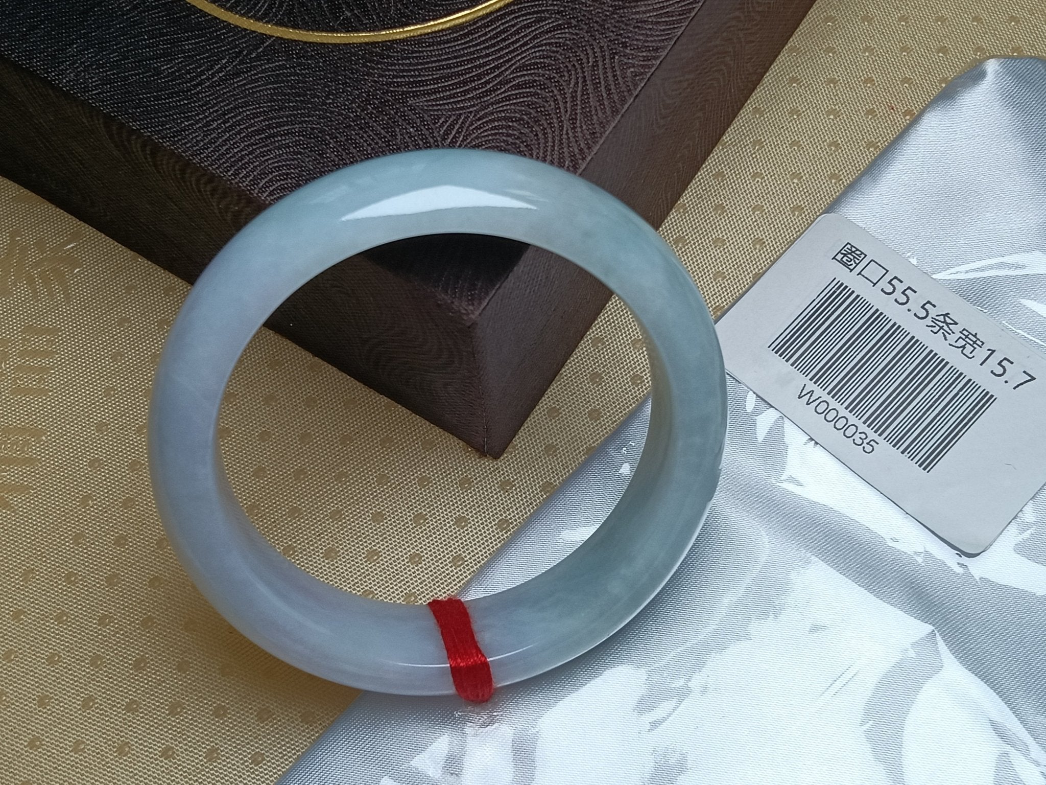 Half Water/Half Mountain Lavender&Green Burmese Jadeite Bracelet with Certificate (Size:55 - 56mm) - Jadeite Ding