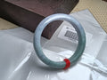 Half Water/Half Mountain Lavender&Green Burmese Jadeite Bracelet with Certificate (Size:55 - 56mm) - Jadeite Ding