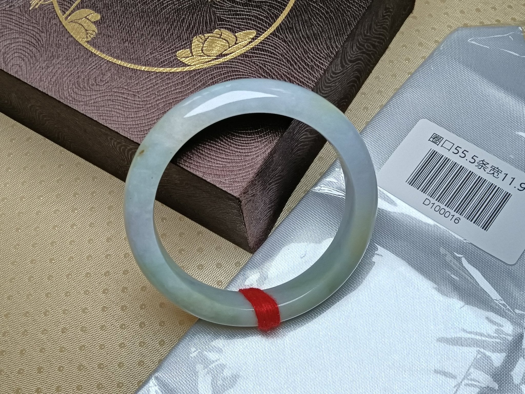 Lavender&Green with Floating Flower Burmese JGIA Certified Jadeite Bangle (Size:55 - 56mm) - Jadeite Ding