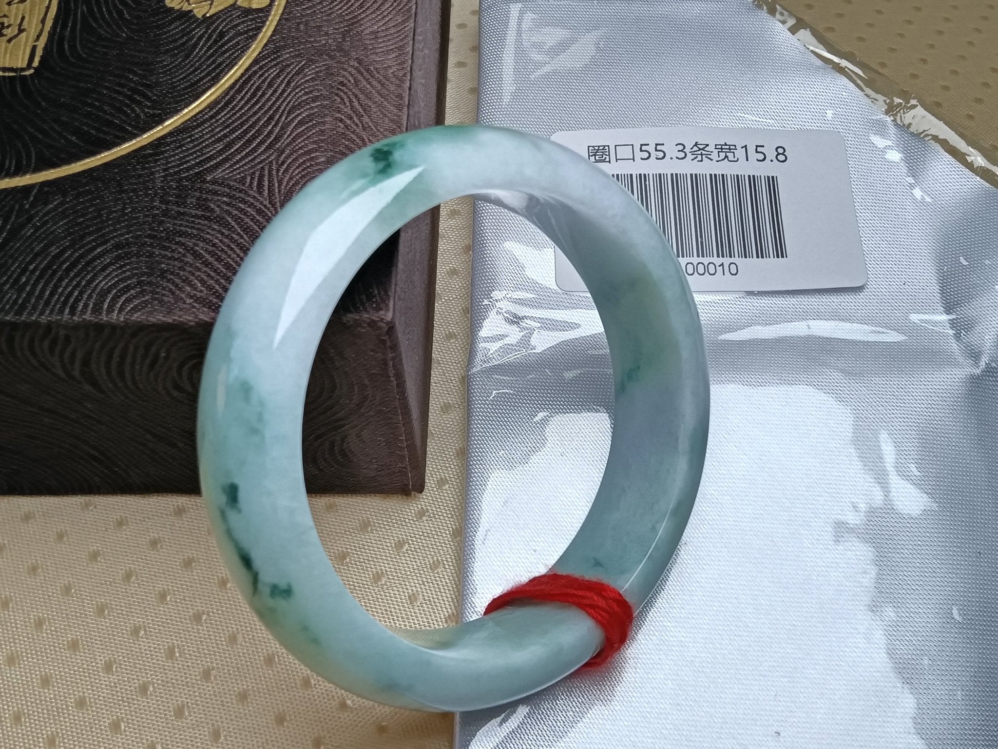 Lavender&Green with Floating Flower Burmese JGIA Certified Jadeite Bangle (Size:55 - 56mm) - Jadeite Ding