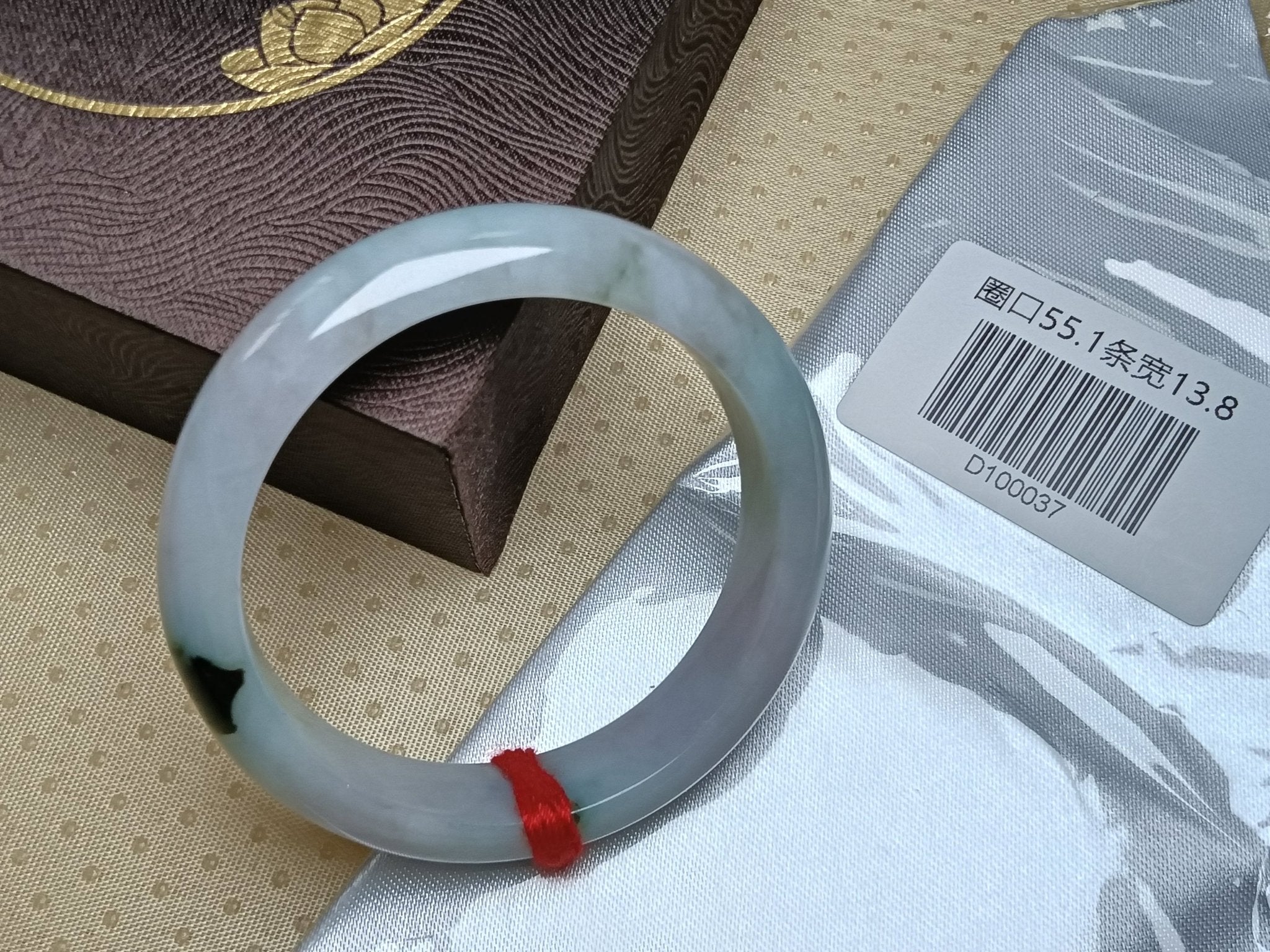 Lavender&Green with Floating Flower Burmese JGIA Certified Jadeite Bangle (Size:55 - 56mm) - Jadeite Ding