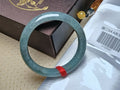 Light Apple Green with Wuji Spot Nature Type - A Jadeite Bangles (Size:54 - 55mm) C031 - Jadeite Ding