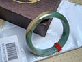 Light Green with Sajin Flowing Flower Nature Type - A Jadeite Bangles (Size:55 - 56mm) C172 - Jadeite Ding