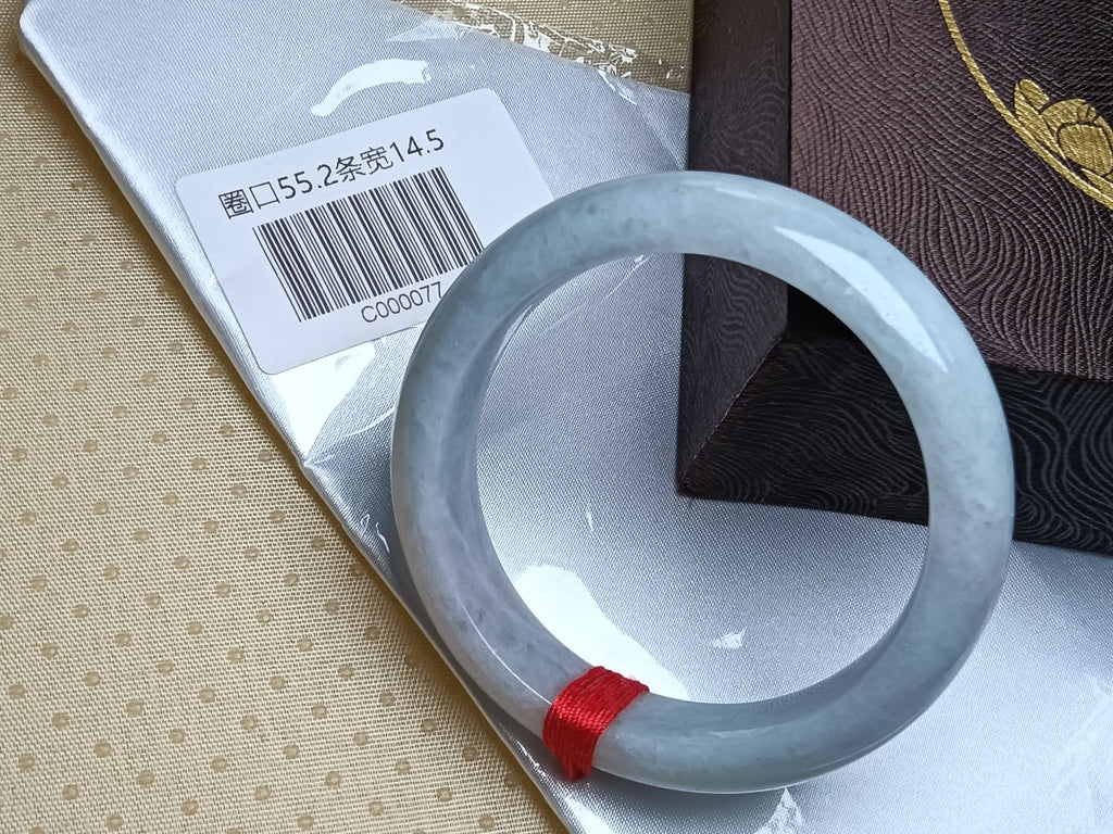 Moonlight Color Lavender Burmese JGIA Certified Jadeite Bangle (Size:54 - 55mm) - Jadeite Ding