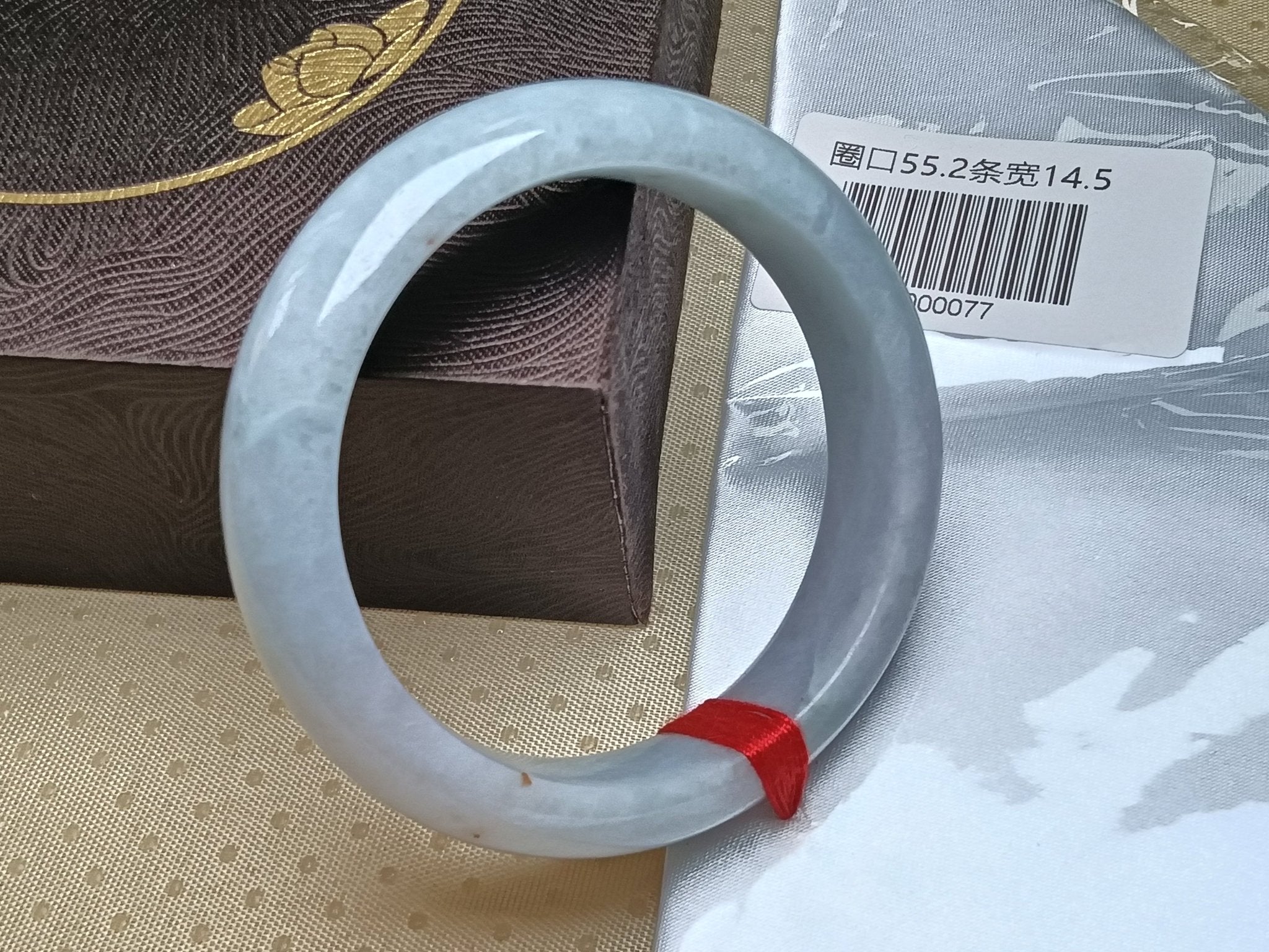 Moonlight Color Lavender Burmese JGIA Certified Jadeite Bangle (Size:54 - 55mm) - Jadeite Ding