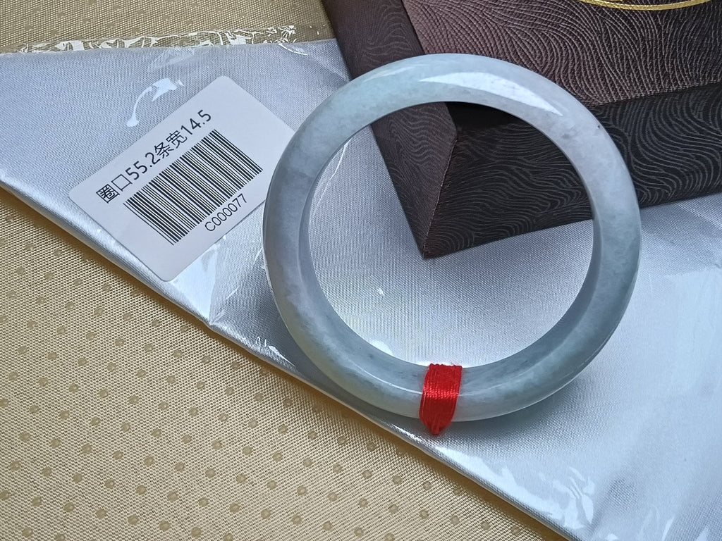 Moonlight Color Lavender Burmese JGIA Certified Jadeite Bangle (Size:54 - 55mm) - Jadeite Ding