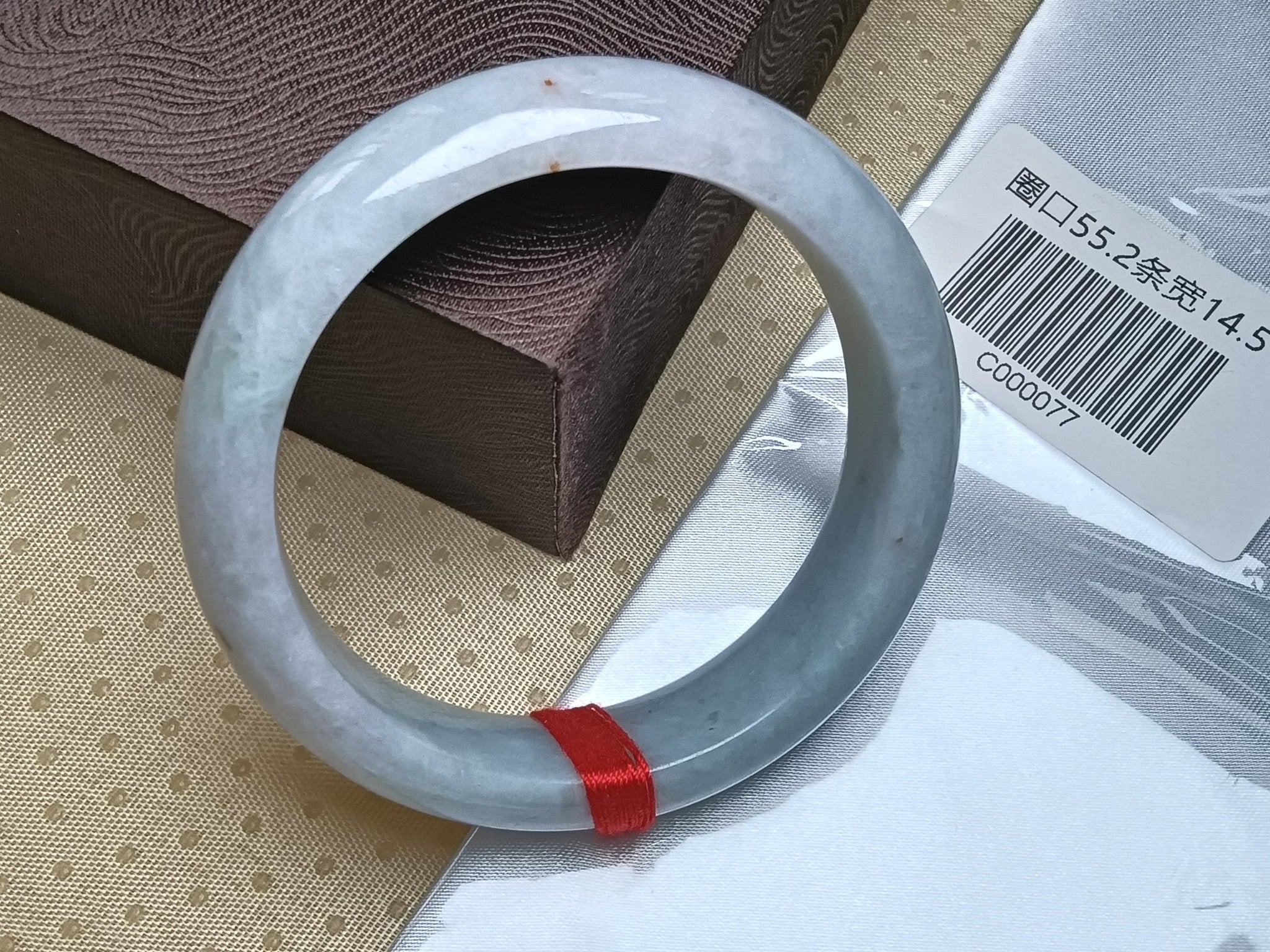 Moonlight Color Lavender Burmese JGIA Certified Jadeite Bangle (Size:54 - 55mm) - Jadeite Ding