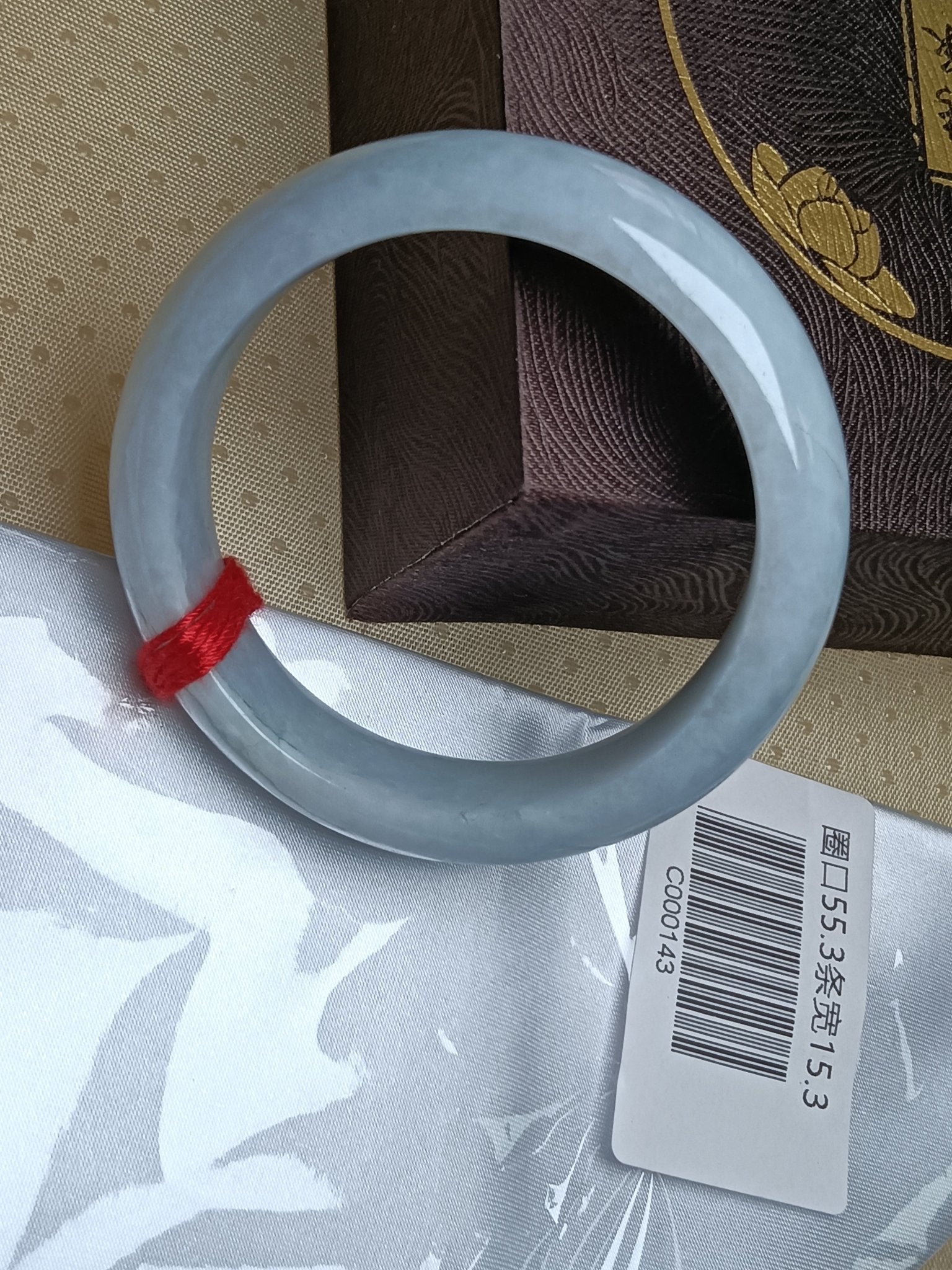 Moonlight Color Lavender Burmese JGIA Certified Jadeite Bangle (Size:54 - 55mm) - Jadeite Ding