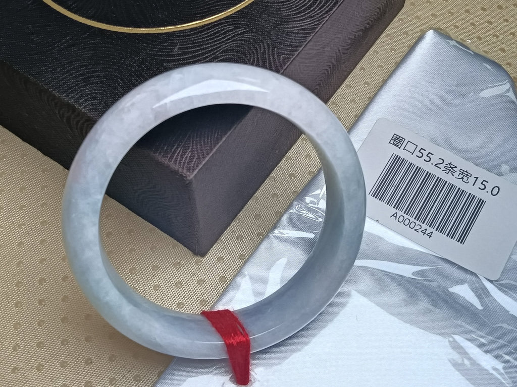 Moonlight Color Lavender Burmese JGIA Certified Jadeite Bangle (Size:54 - 55mm) - Jadeite Ding