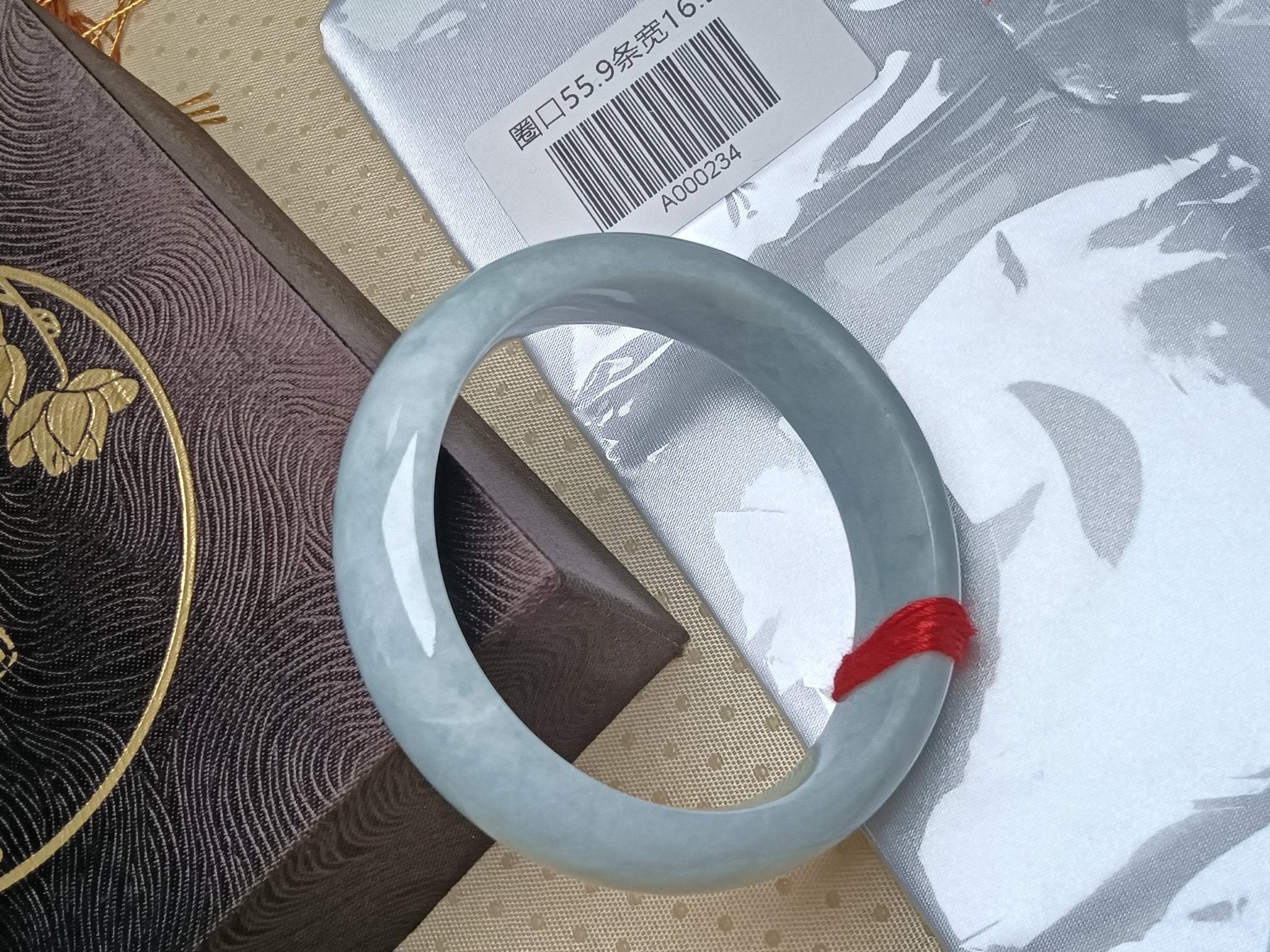 Moonlight Color Lavender Burmese JGIA Certified Jadeite Bangle (Size:54 - 55mm) - Jadeite Ding
