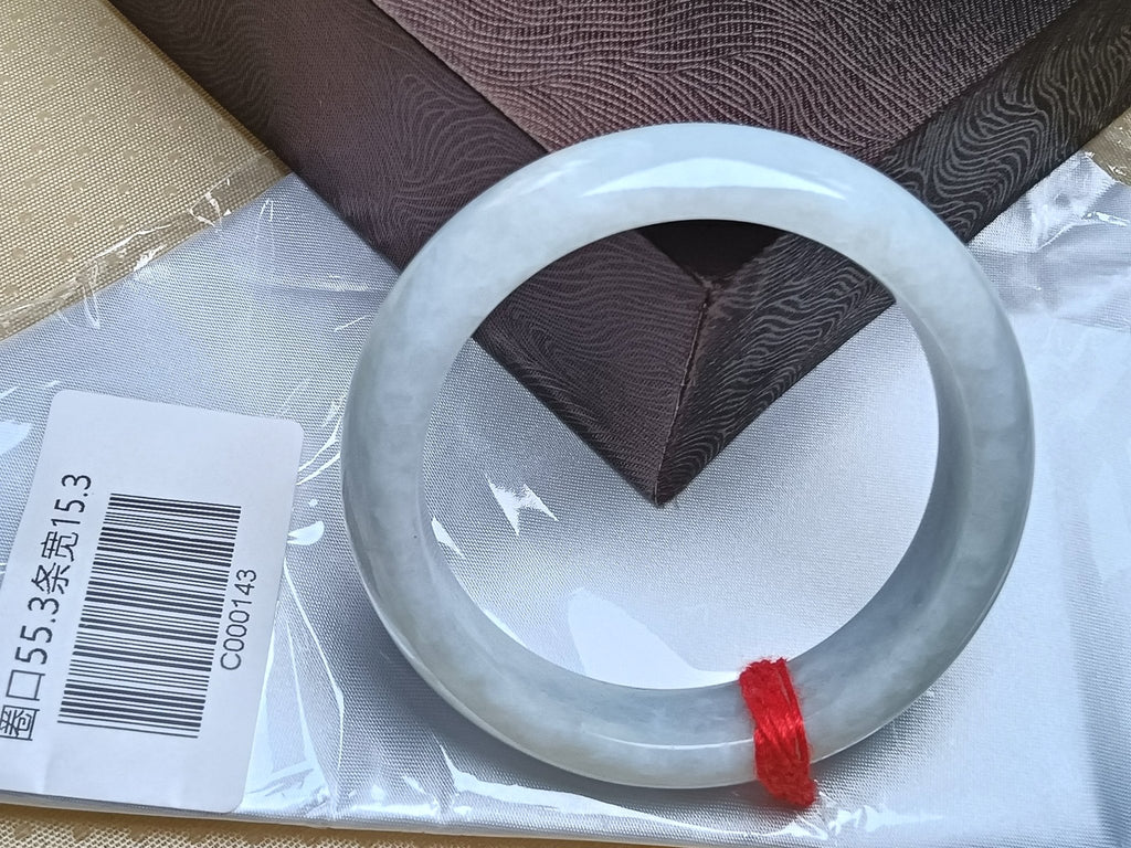 Moonlight Color Lavender Burmese JGIA Certified Jadeite Bangle (Size:54 - 55mm) - Jadeite Ding