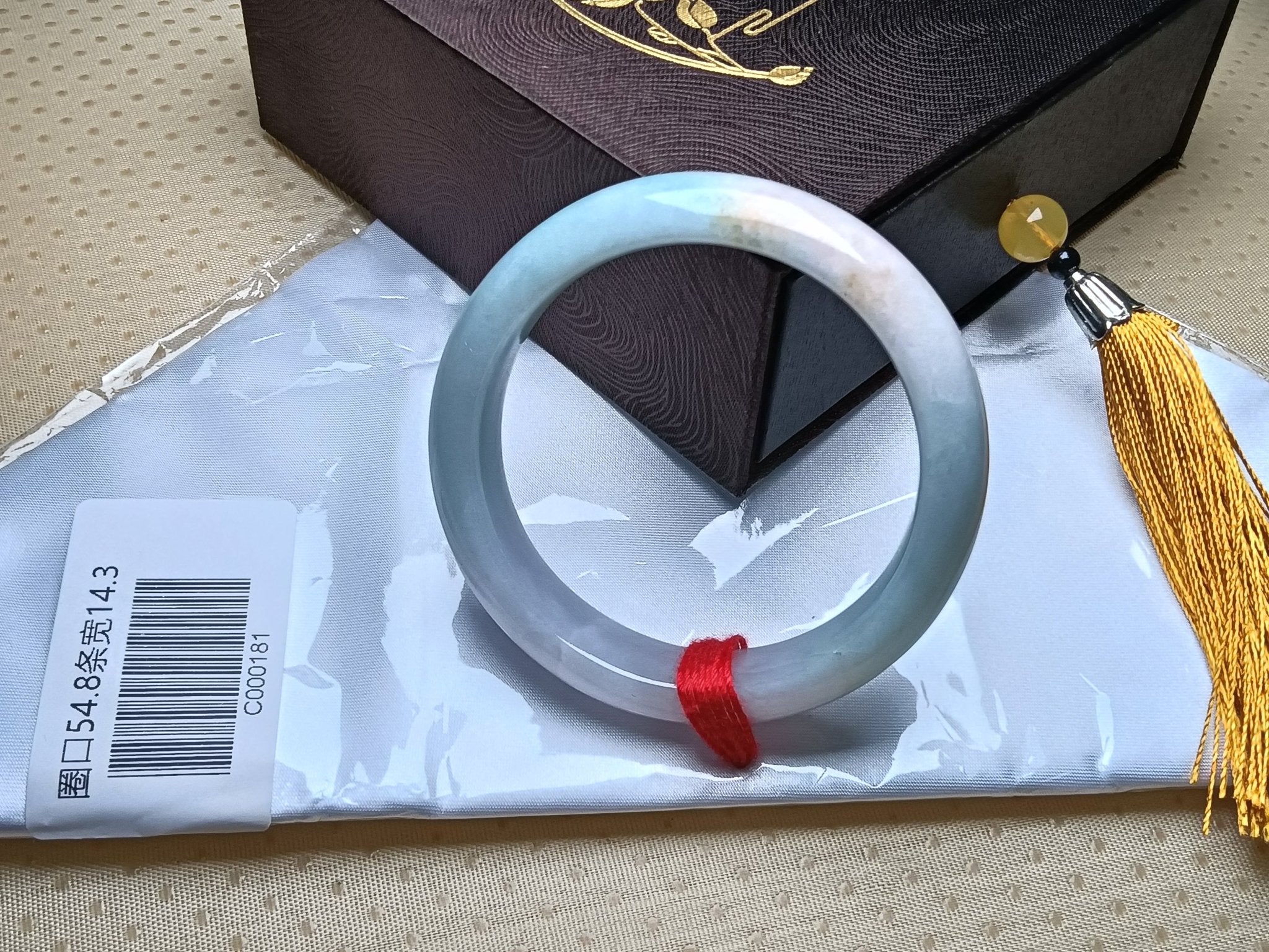 Natural Grade - A Jadeite Bangles Turquoise (Size:54 - 55mm) - Jadeite Ding