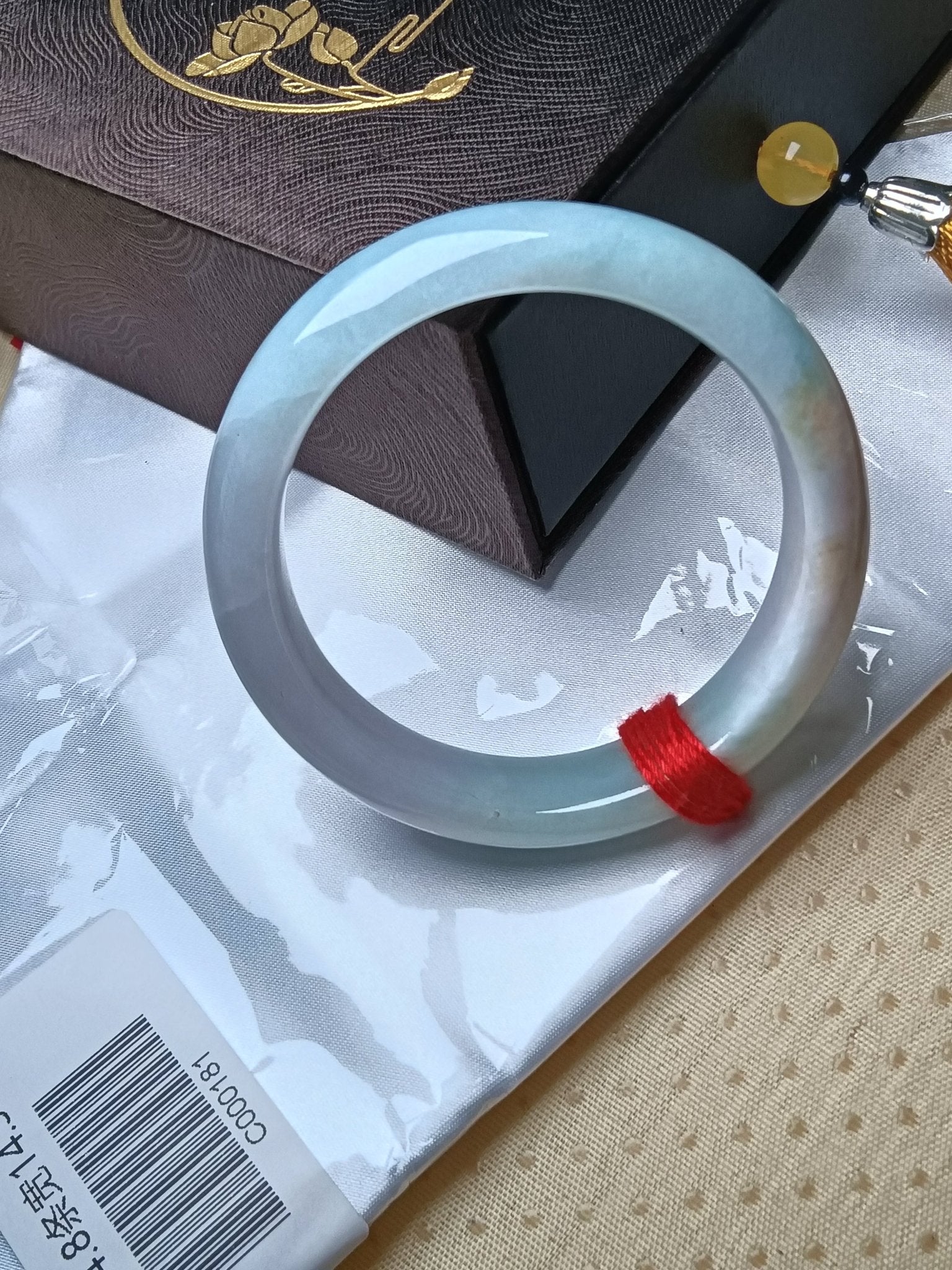 Natural Grade - A Jadeite Bangles Turquoise (Size:54 - 55mm) - Jadeite Ding