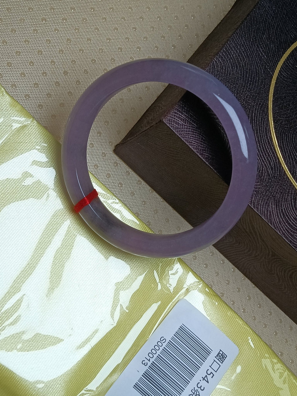 Pure Icy Lavender Natural Burmess Type - A Jadeite Bangles (Size:54.3mm) S013 - Jadeite Ding