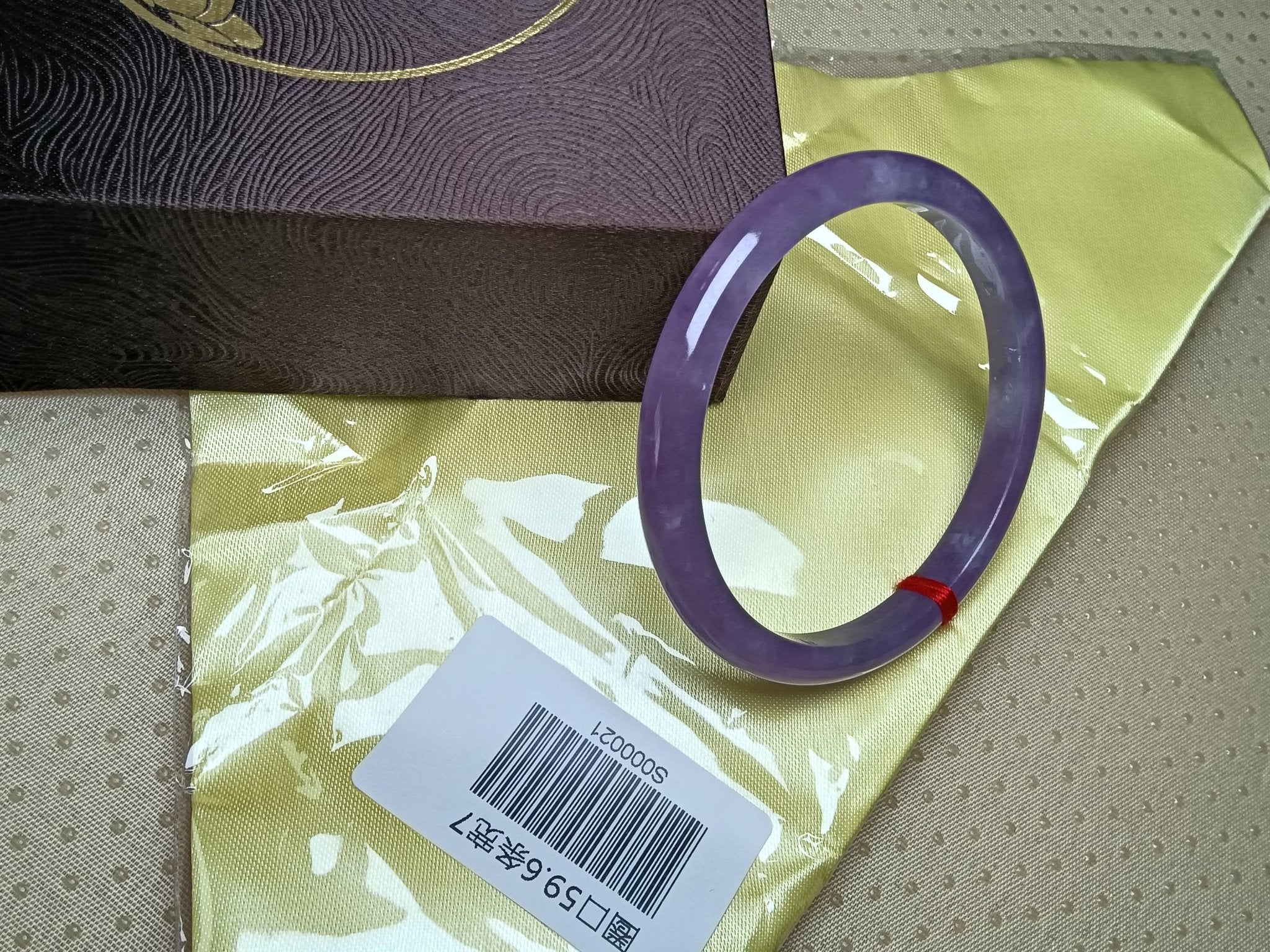 Shiny Transparent Lavender Natural Burmess Type - A Jadeite Bangles (Size:59 - 60mm) S021 - Jadeite Ding