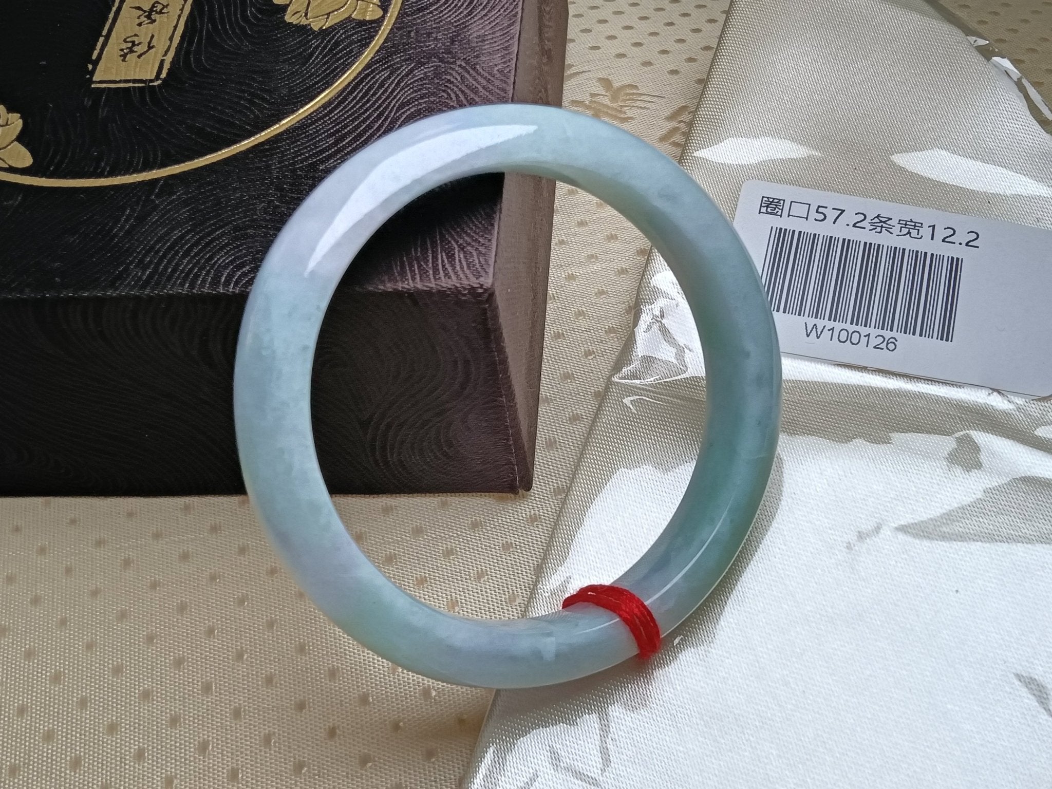 Spring Color Green & Lavendar Burmese JGIA Certified Jadeite Bangle (Size:56 - 57mm) W126 - Jadeite Ding