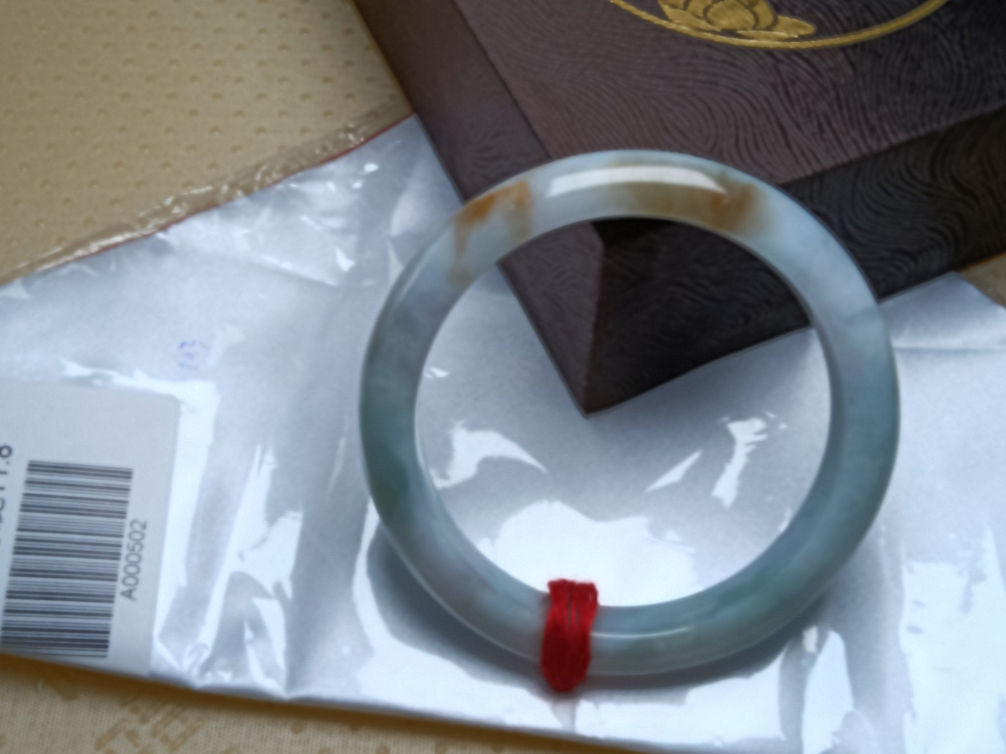 Spring Color Lavender &Green with Floating Flower Nature Type - A Jadeite Bangles (Size:58 - 59mm) - Jadeite Ding