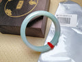 Spring Color Light Lavender mixed Apple Green Burmess Jadeite Bracelet (Size: 55 - 56mm) - Jadeite Ding