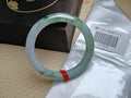 Trasparent Green mixed LavenderBurmese JGIA Certified Jadeite Bangle (Size:54 - 55mm) - Jadeite Ding