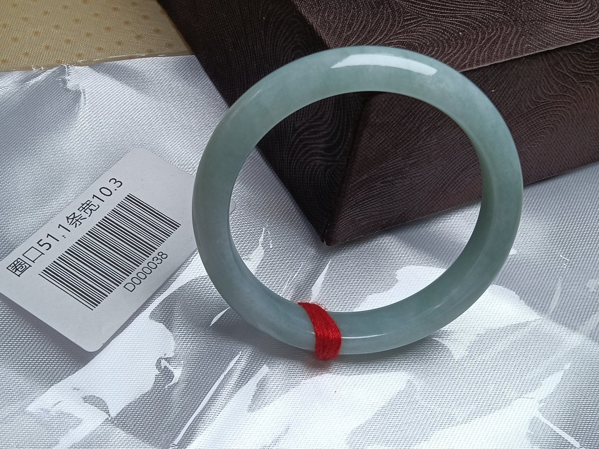 Watery Even Color Light Green Natural Burmess Jadeite Bracelet (Size:50 - 51mm) - Jadeite Ding