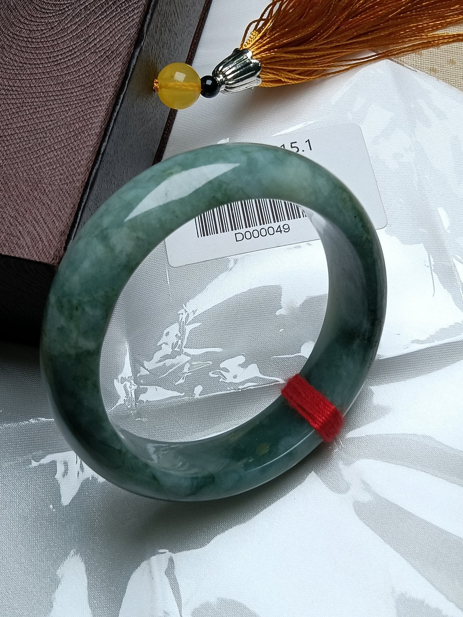 Watery Full Apple Green Natural Type - A Jade Bangle(Size: 53 - 54mm) D049 - Jadeite Ding