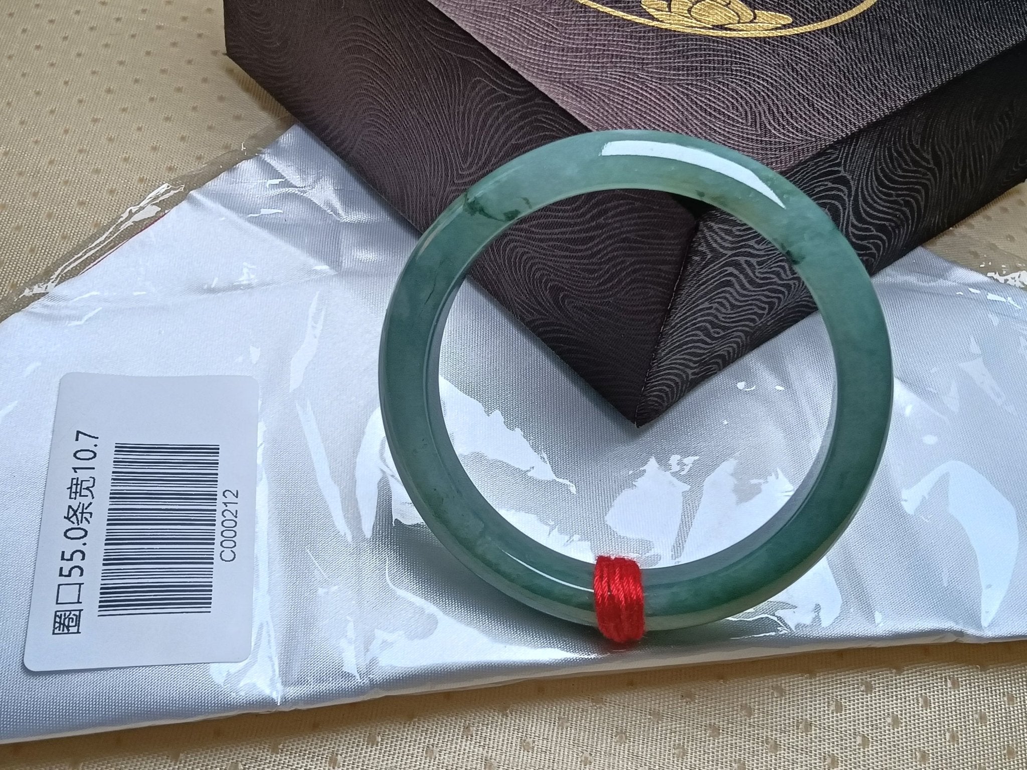 Watery Full Apple Green Nature Type - A Jadeite Bangles (Size:54 - 55mm) - Jadeite Ding