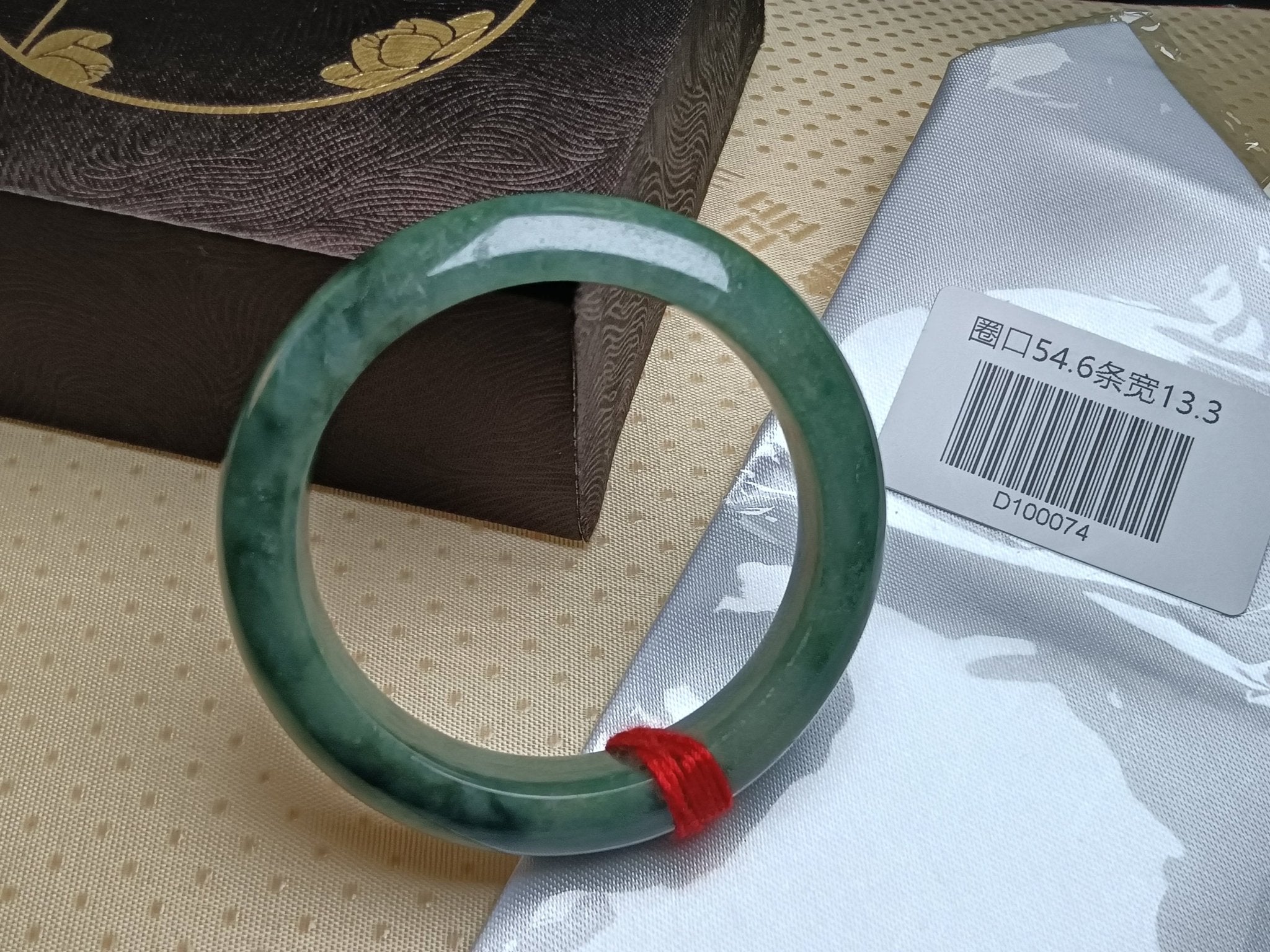 Watery Full Apple Green Nature Type - A Jadeite Bangles (Size:54 - 55mm) - Jadeite Ding