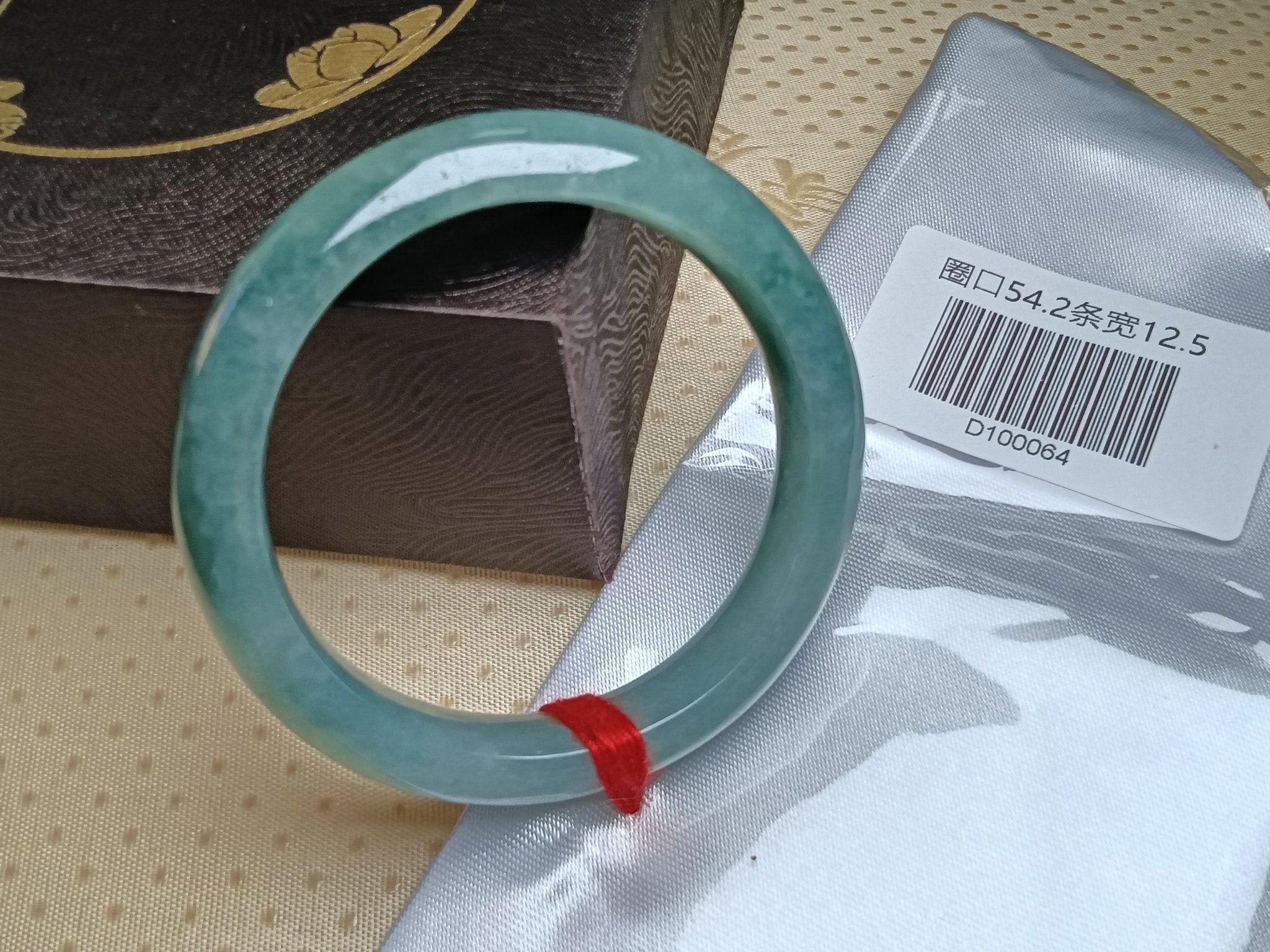 Watery Full Apple Green Nature Type - A Jadeite Bangles (Size:54 - 55mm) - Jadeite Ding