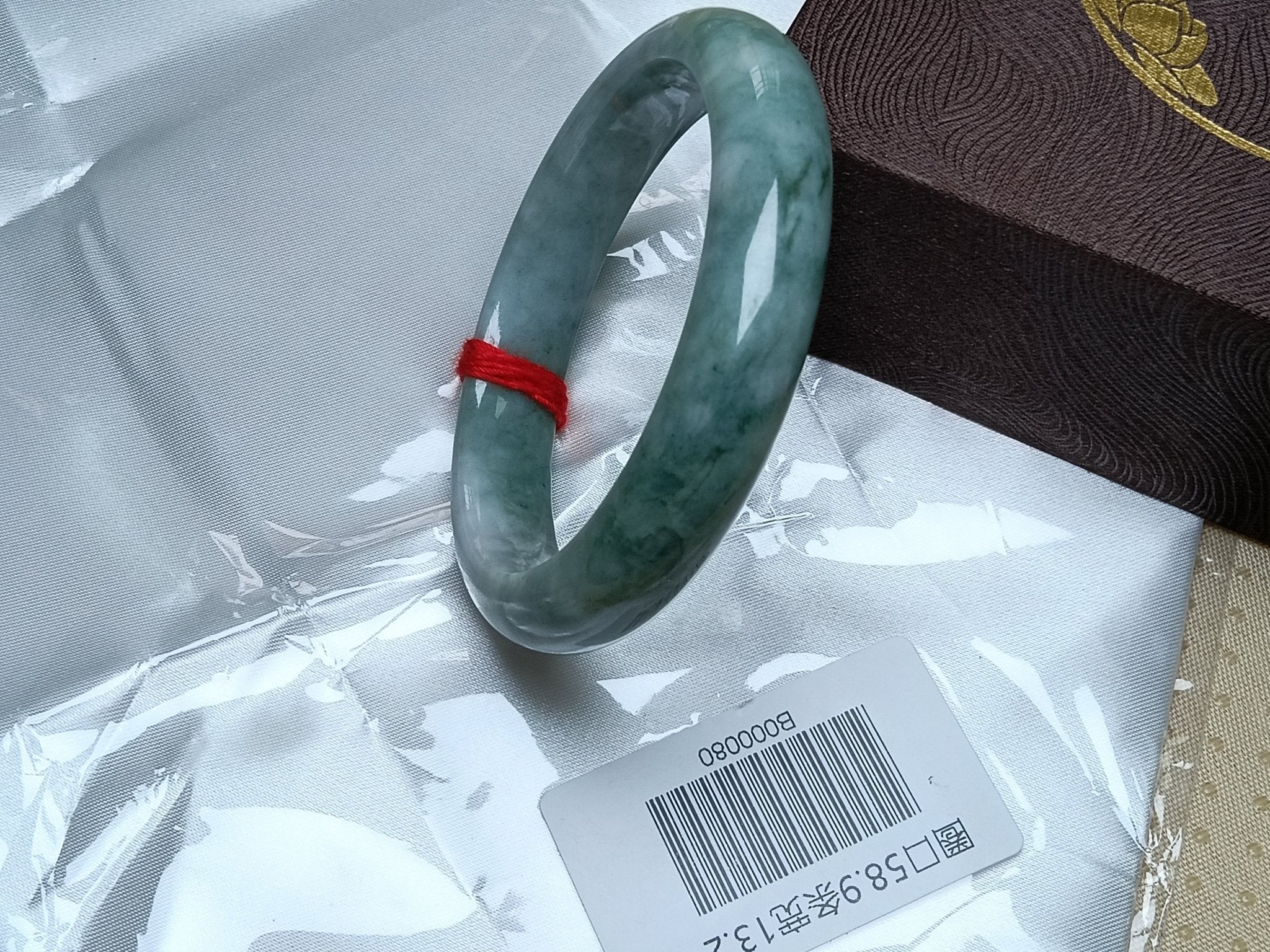 Watery Full Apple Green Nature Type - A Jadeite Bangles (Size:58 - 59mm) - Jadeite Ding