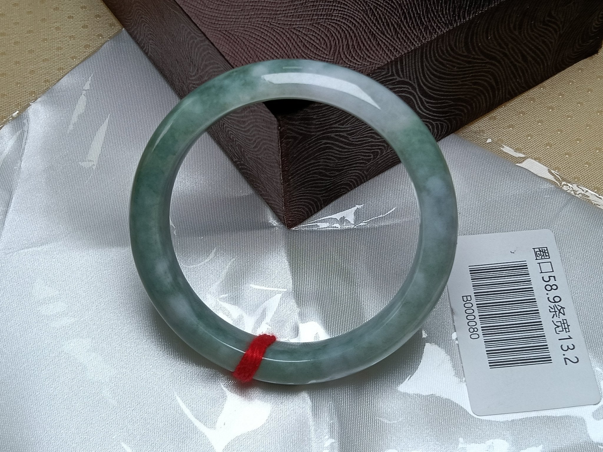 Watery Full Apple Green Nature Type - A Jadeite Bangles (Size:58 - 59mm) - Jadeite Ding