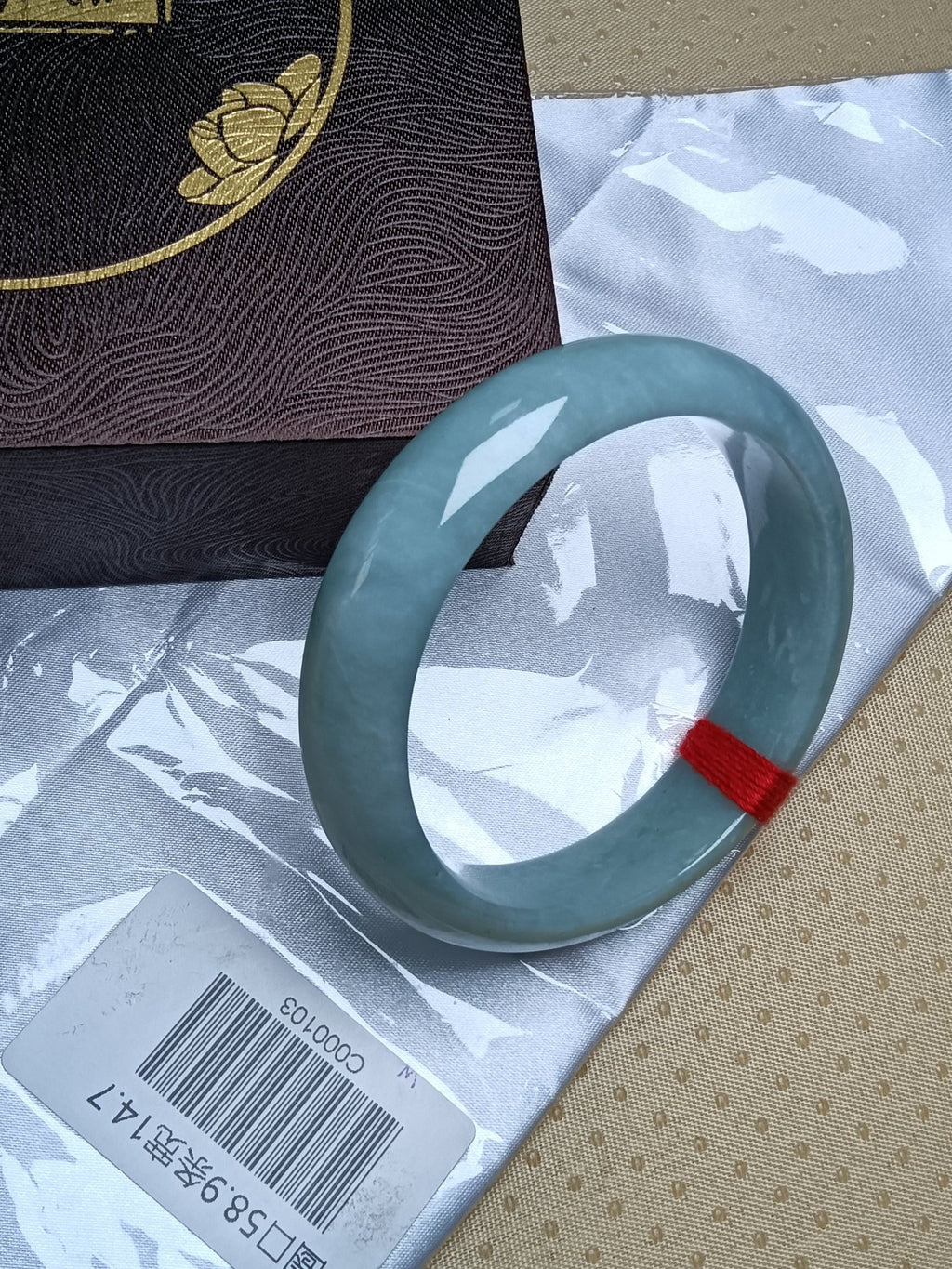 Watery Full Apple Green Nature Type - A Jadeite Bangles (Size:58 - 59mm) - Jadeite Ding