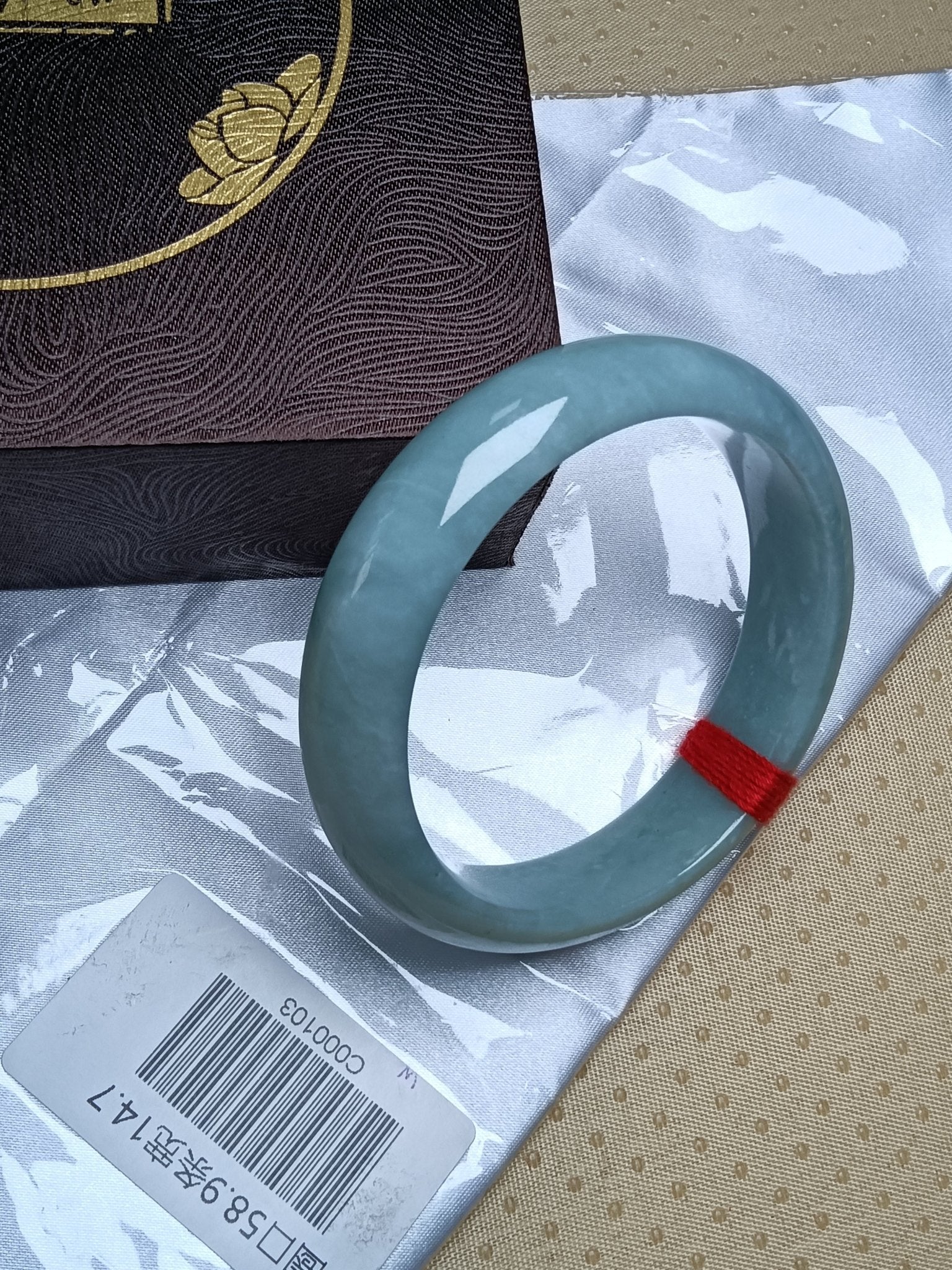 Watery Full Apple Green Nature Type - A Jadeite Bangles (Size:58 - 59mm) - Jadeite Ding