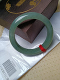 Watery Full Light Green Nature Type - A Jadeite Bangle (Size: 54.5 - 56mm) - Jadeite Ding